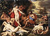 Midas and Bacchus by Nicolas Poussin